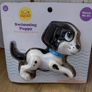 Kids' Swimming Puppy Bath Toy - Black & White